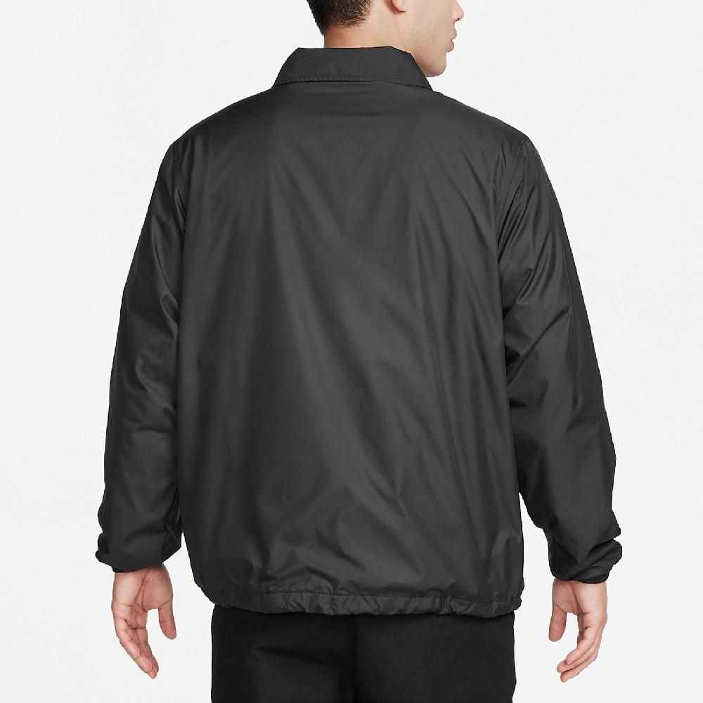 NIKE 耐吉   外套 Club Coaches Jacket 男款 黑 白 梭織 寬鬆 抽繩 教練外套 風衣 夾克 FN3317-010