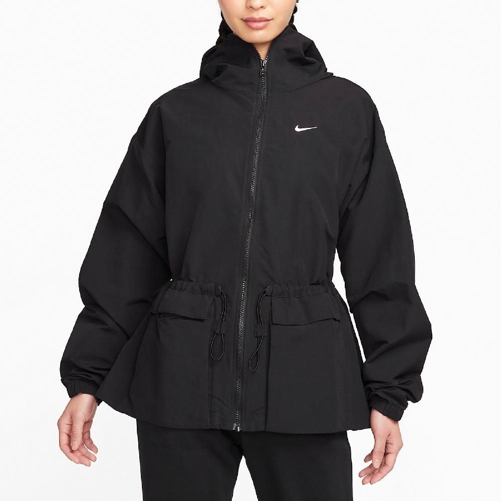 NIKE 耐吉   連帽外套 NSW Everything Wovens 女款 黑 防潑水 抽繩 防曬 寬鬆 帽T 外套 FN3670-010