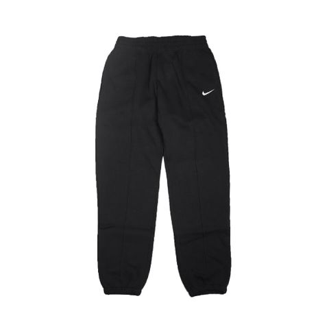 Nike 長褲 Essential Fleece Pants 女款 NSW 刷毛 寬鬆 鬆緊帶 縮口褲 黑 白 BV4090-010