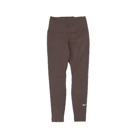 Nike 緊身褲One High-Rise Leggings 女款棕白高腰速乾緊身褲瑜珈健身DM7279-237, 緊身褲