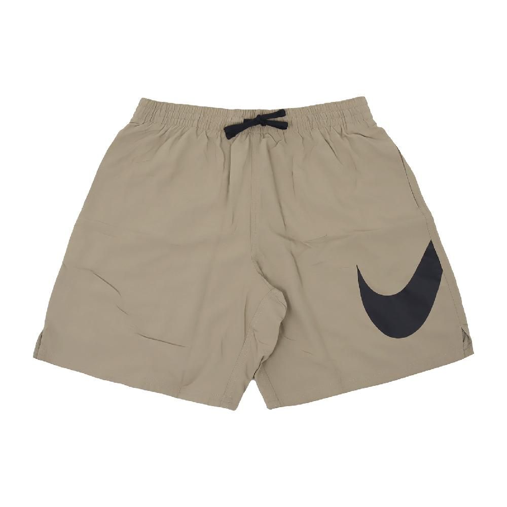 NIKE 耐吉   短褲 Swim 7" Volley Shorts 男款 卡其黑 海灘褲 7吋 透氣 速乾 開衩 褲子 NESSE506-232