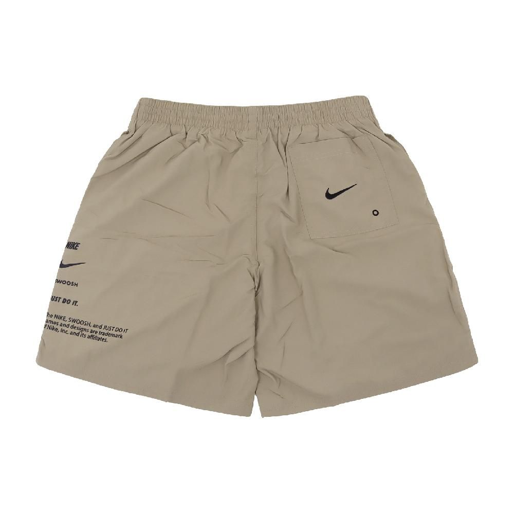 NIKE 耐吉   短褲 Swim 7" Volley Shorts 男款 卡其黑 海灘褲 7吋 透氣 速乾 開衩 褲子 NESSE506-232