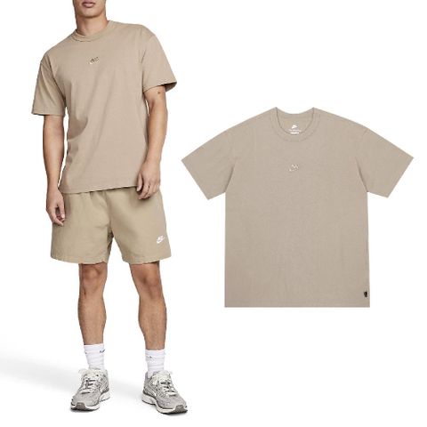 Nike 耐吉 短袖 NSW Premium Essentials Tee 男款 棕 寬鬆 落肩 刺繡 短T DO7393-247