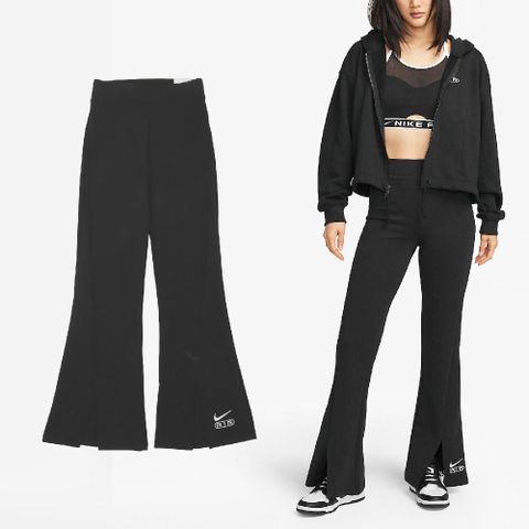 NIKE 耐吉 緊身褲 Leggings 女款 黑 白 高腰 開衩 全場 運動 瑜珈 長褲 褲子 FN1892-010