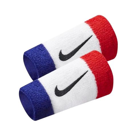 NIKE 耐吉 護腕 Swoosh Doublewide Wristbands 紅 藍 棉質 吸汗 運動 護具 N000158662-0OS