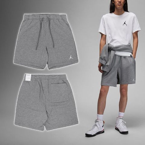 Nike 耐吉 短褲 Jordan Essentials Shorts 男款 灰 白 毛圈布 抽繩 棉褲 褲子 FQ4535-091