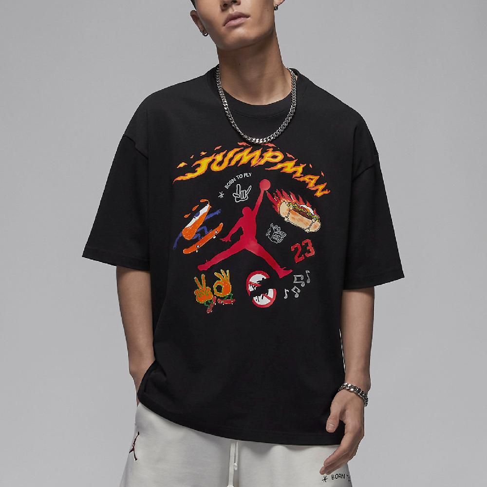 NIKE 耐吉   短袖 Jordan Tee 男款 黑 棉質 重磅 寬鬆 短T 棉T HJ3965-010