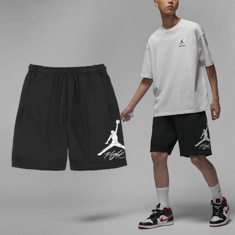 Nike 耐吉 短褲 Jordan Essentials Shorts 男款 黑 白 毛圈布 抽繩 棉褲 褲子 FN6420-010