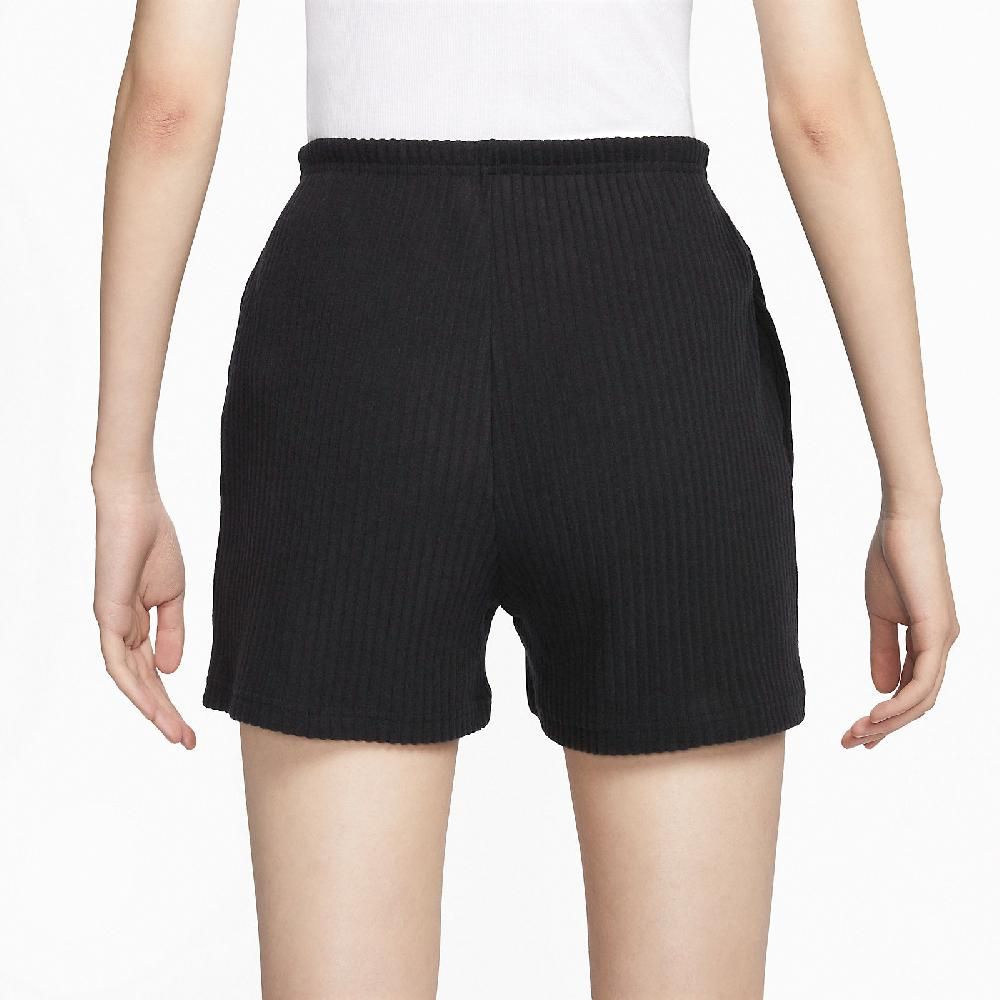 NIKE 耐吉   短褲 NSW Chill Knit Shorts 女款 黑 針織 高腰 3吋 運動褲 褲子 FN3675-010