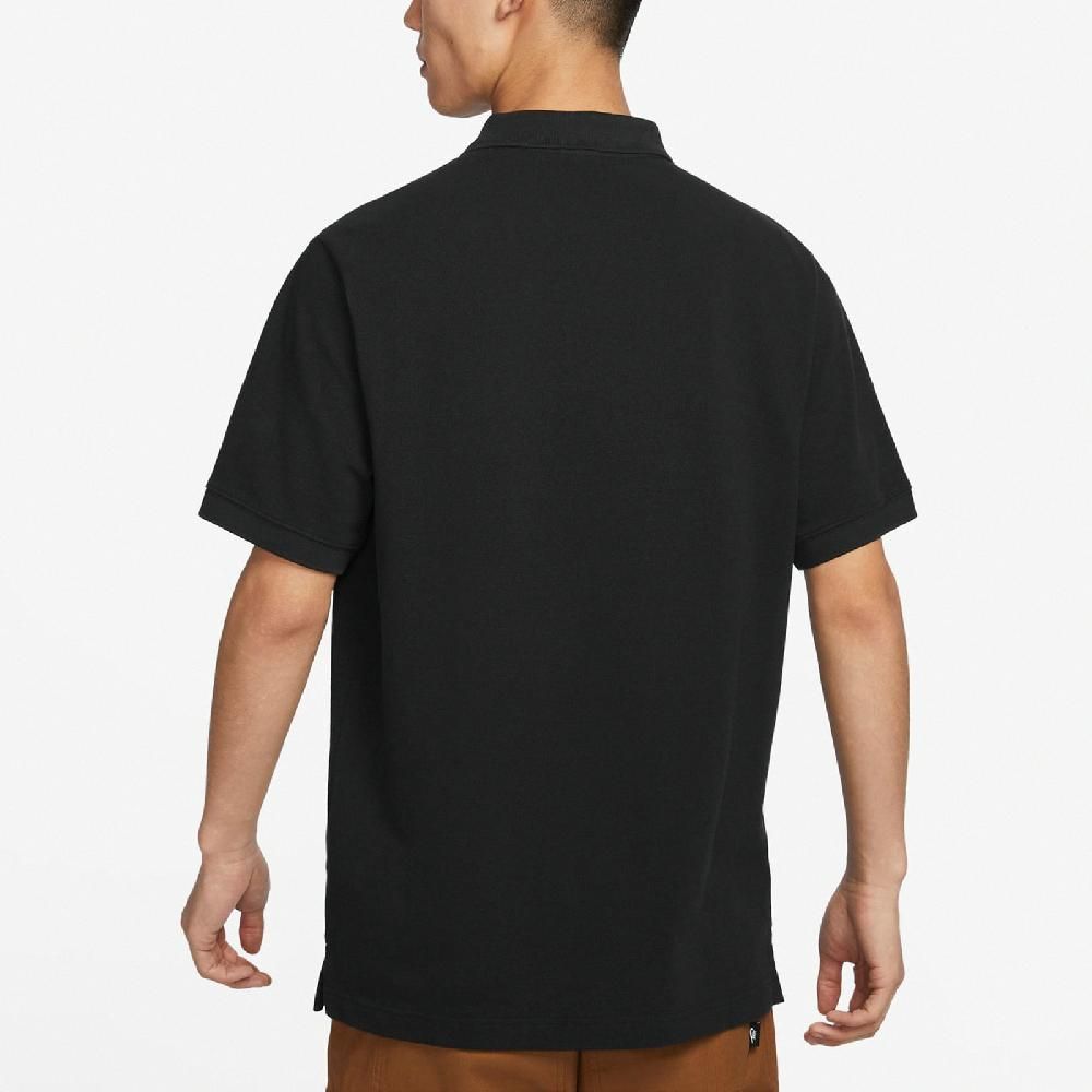 NIKE 耐吉   短袖襯衫 Club Polo Shirts 男款 黑 白 網眼 棉質 寬鬆 運動 polo衫 FN3895-010