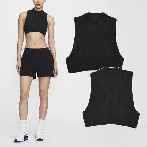 NIKE 耐吉 背心 NSW Chill Knit Tank Top 女款 黑 針織 彈性 無袖上衣 FN3678-010