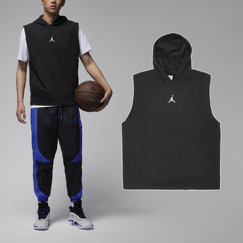 Nike 耐吉 背心 Jordan Sport 男款 黑 白 速乾 連帽 無袖上衣 運動 籃球 帽T DZ0572-010