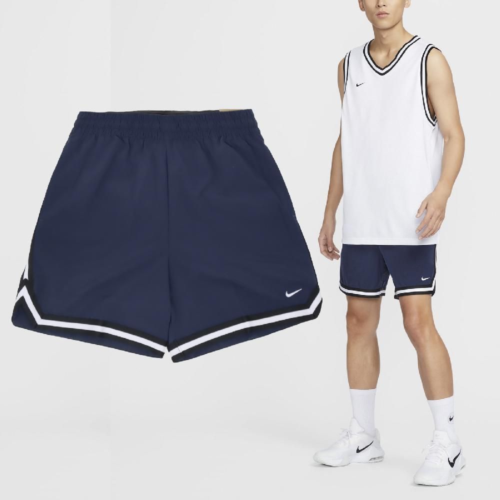 NIKE 耐吉   短褲 DNA 6" UV Basketball Shorts 男款 藍 白 排汗 籃球 運動褲 短褲 FN2660-410