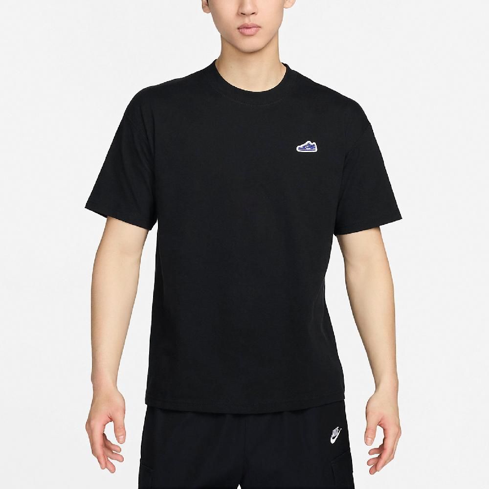 NIKE 耐吉   短袖 NSW Tee 男款 黑 藍 棉質 刺繡 寬鬆 短T 棉T FV3752-010