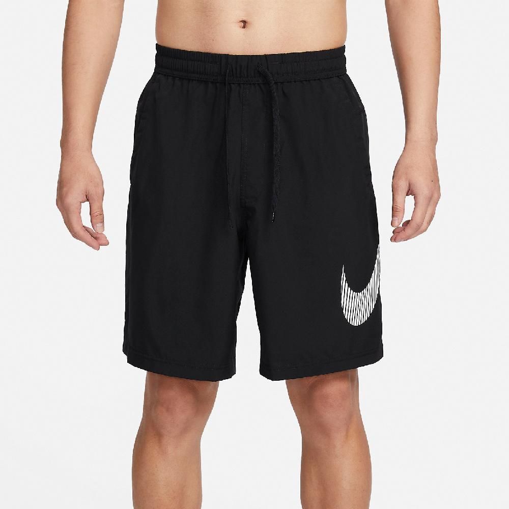 NIKE 耐吉   短褲 Form Dri-FIT Shorts 男款 黑 白 速乾 抽繩 運動褲 HJ3957-010