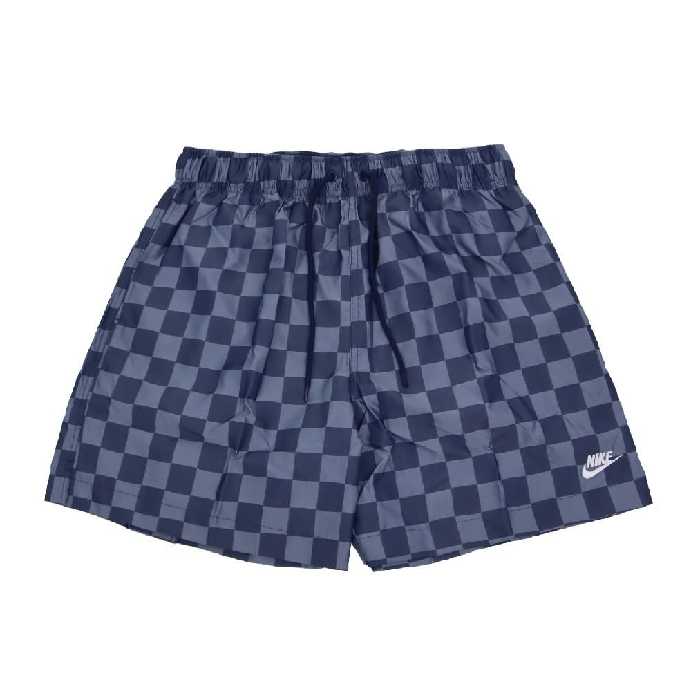 NIKE 耐吉   短褲 Club Flow Shorts 男款 藍 寬鬆 尼龍 棋盤格 運動褲 FN3099-410