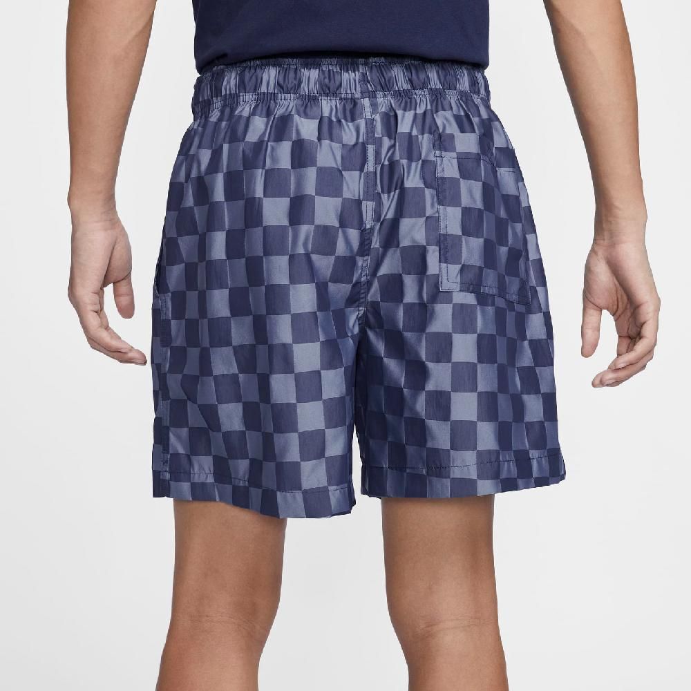 NIKE 耐吉   短褲 Club Flow Shorts 男款 藍 寬鬆 尼龍 棋盤格 運動褲 FN3099-410