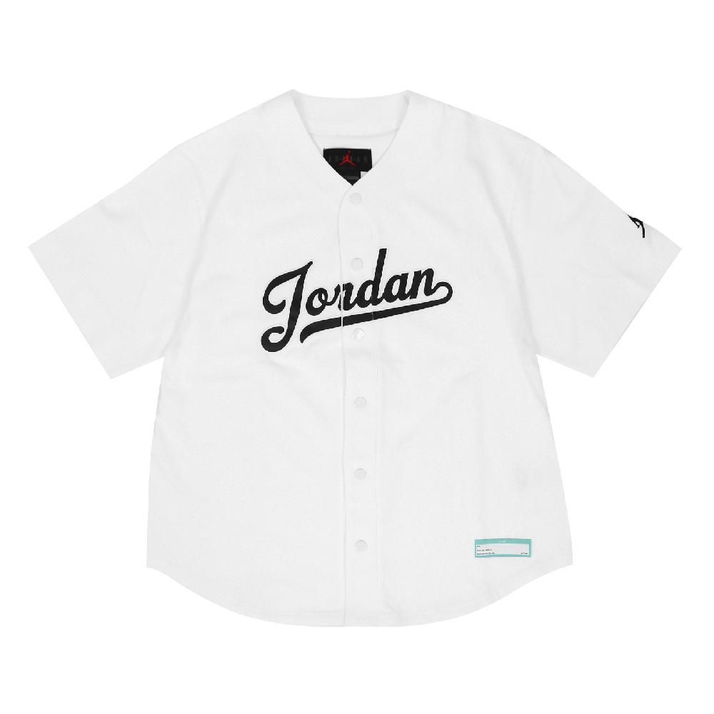 NIKE 耐吉   棒球衫 Jordan Flight MVY Baseball Top 白 黑 男女款 寬鬆 短袖  FN4664-100