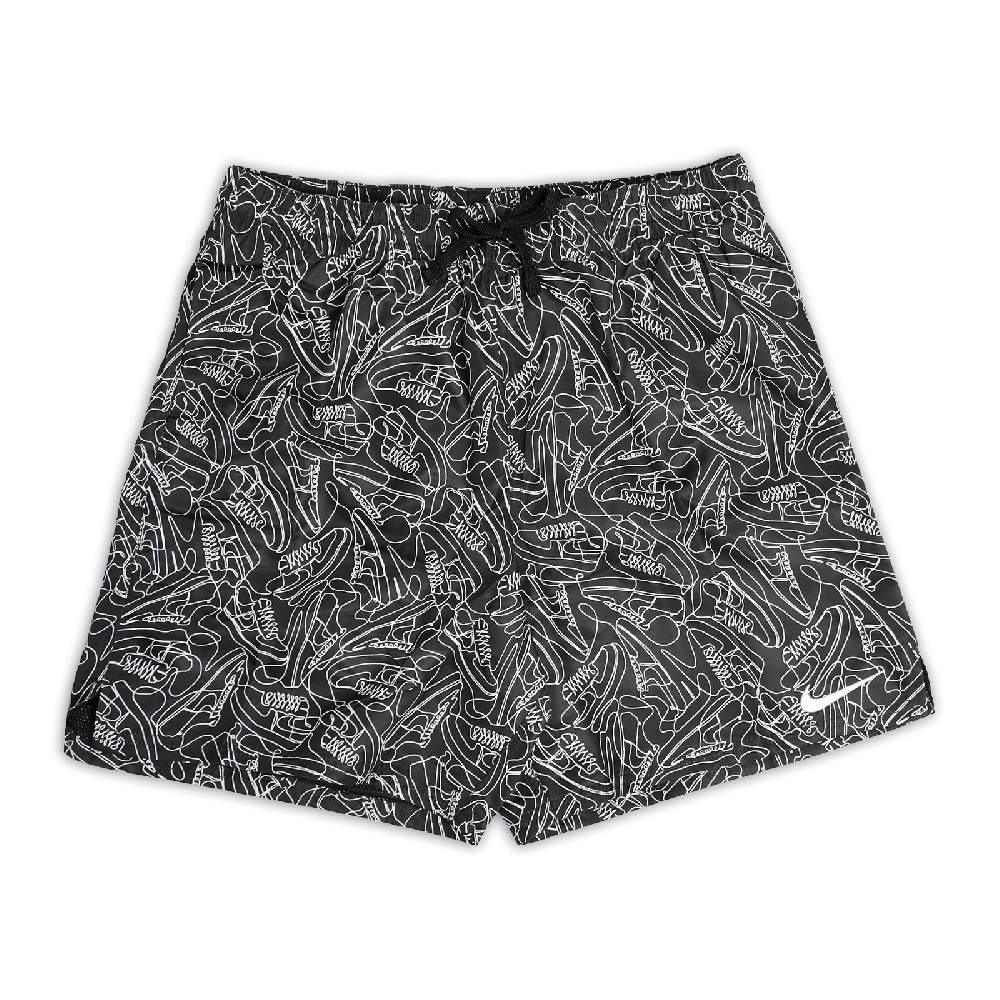 NIKE 耐吉   短褲 Swim Sneakers Volley Shorts 男款 黑 白 7吋 速乾 寬鬆 海灘褲 NESSE522-001