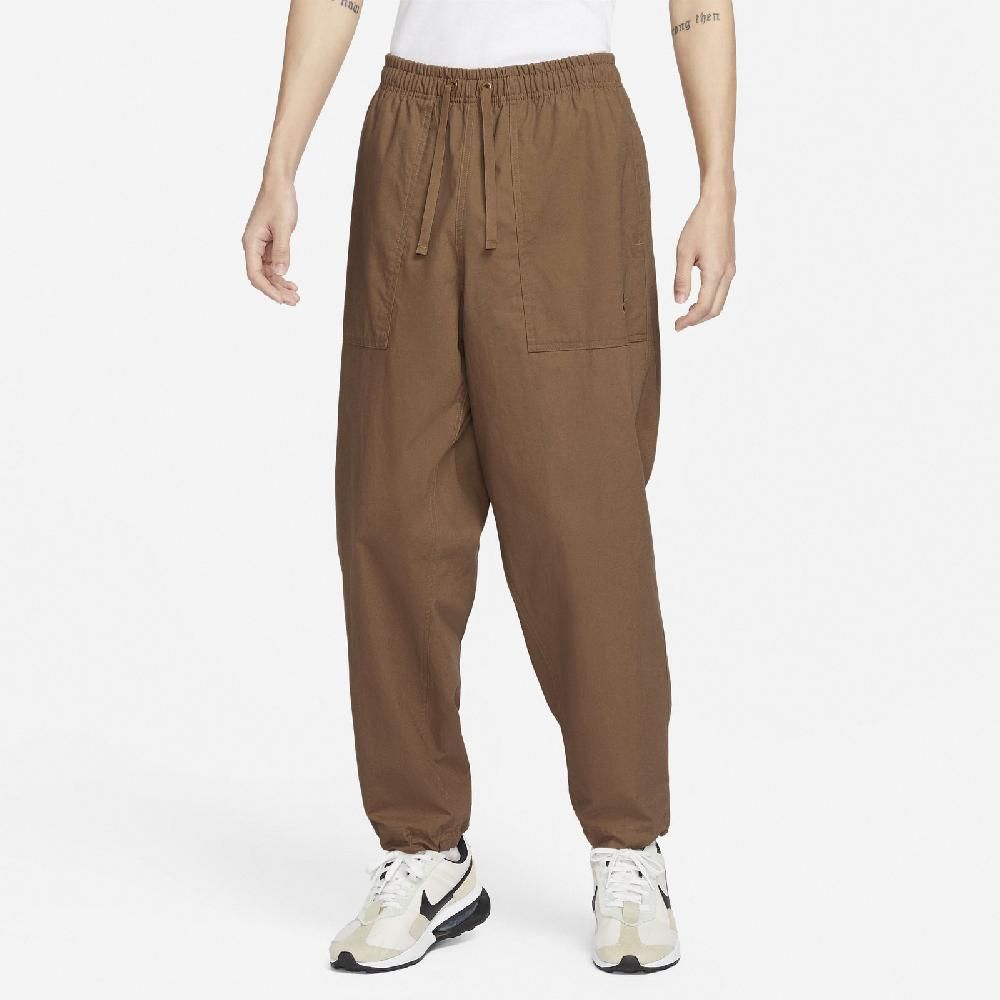 NIKE 耐吉   長褲 Club Pants 男款 棕 梭織 寬鬆 抽繩 褲子 FN3097-281