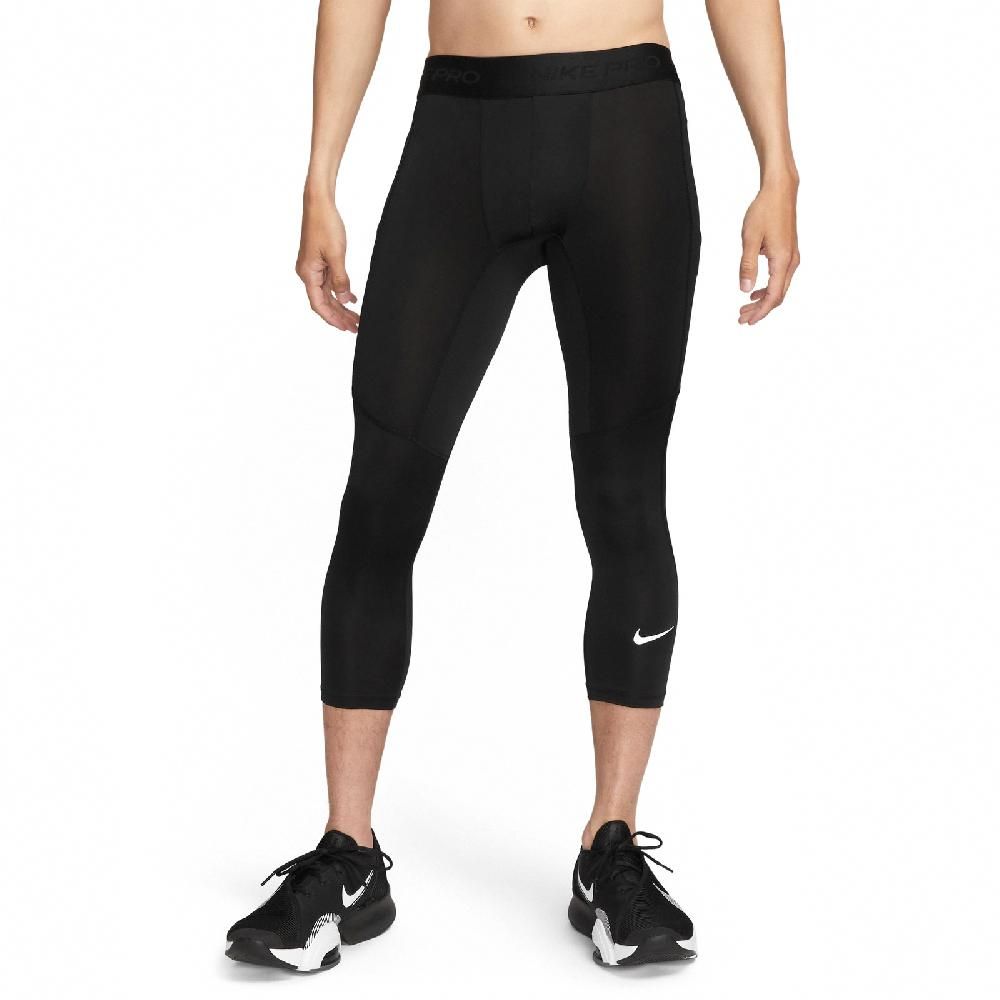 NIKE 耐吉   緊身褲 Pro Dri-FIT Fitness Leggings 男款 黑白 7分 速乾 運動 訓練 FB7951-010