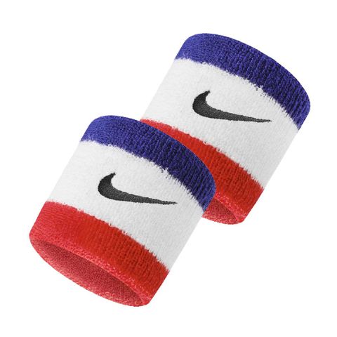 NIKE 耐吉 護腕 Swoosh Wristbands 男女款 球類運動 一對兩入 勾勾 白 藍 紅 黑 N000156562-0OS