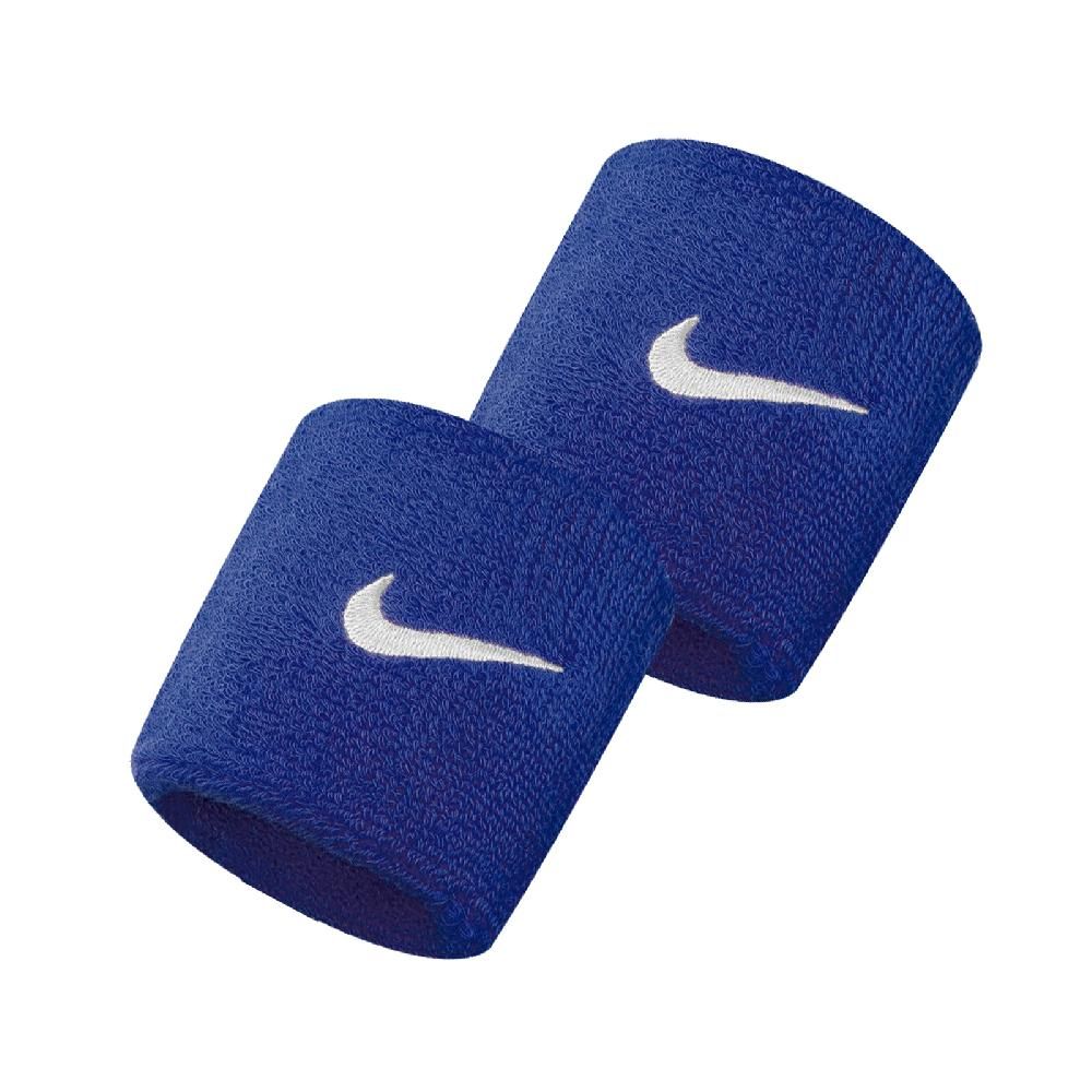 NIKE 耐吉   護腕 Swoosh Wristbands 男女款 球類運動 兩入 勾勾 基本款 藍 白 NNN0440-2OS