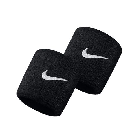 NIKE 耐吉 護腕 Swoosh Wristbands 黑 基本款 腕帶 球類 運動 兩入組 NNN0401-0OS