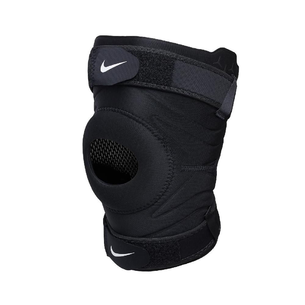 NIKE 耐吉   護膝 Pro Knee Sleeve With Strap 透氣 支撐 護具 黑 訓練 運動 N1000672-010