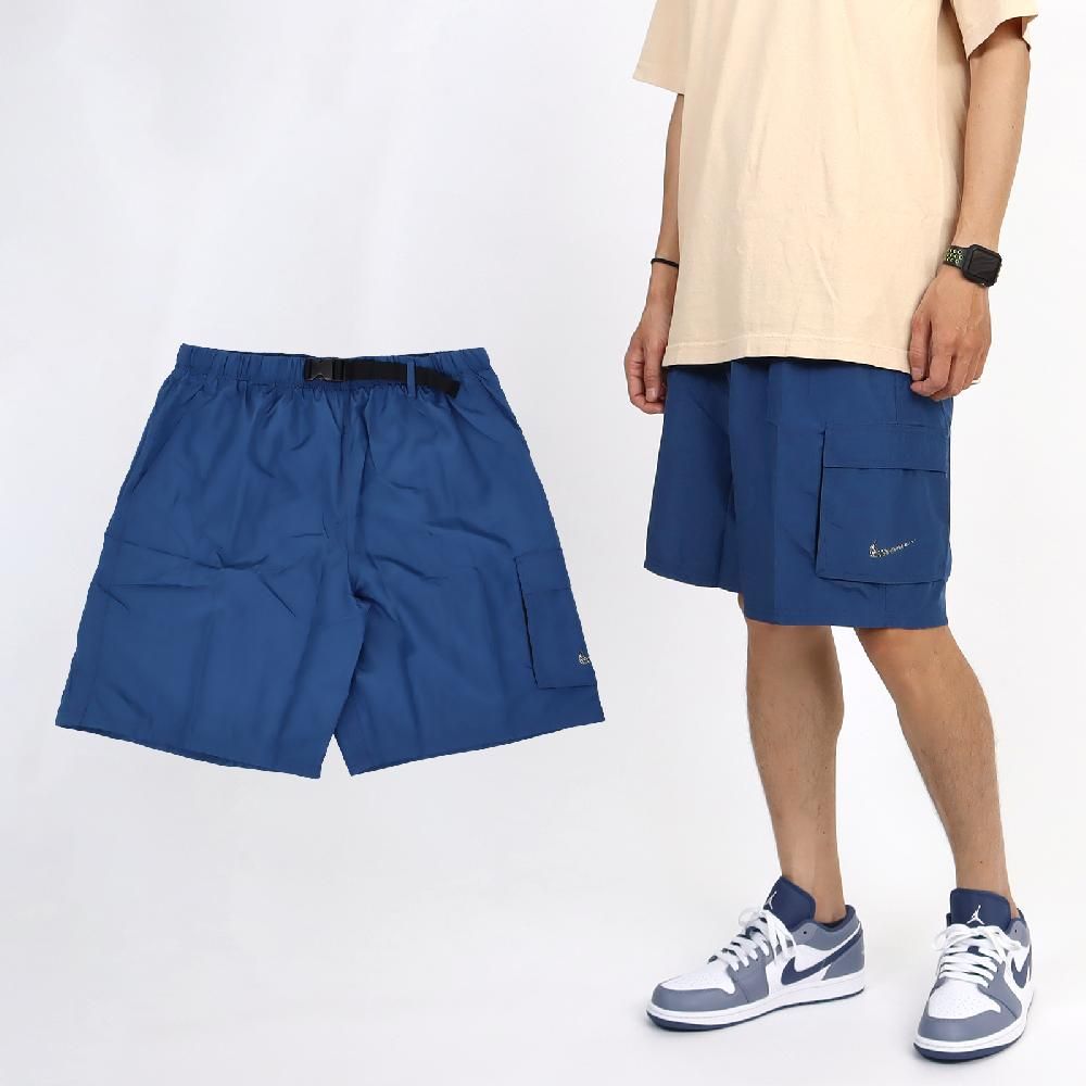 NIKE 耐吉   海灘褲 Swim 9吋 Volley Shorts 藍 男款 網眼布 短褲 側邊口袋 NESSE468-417