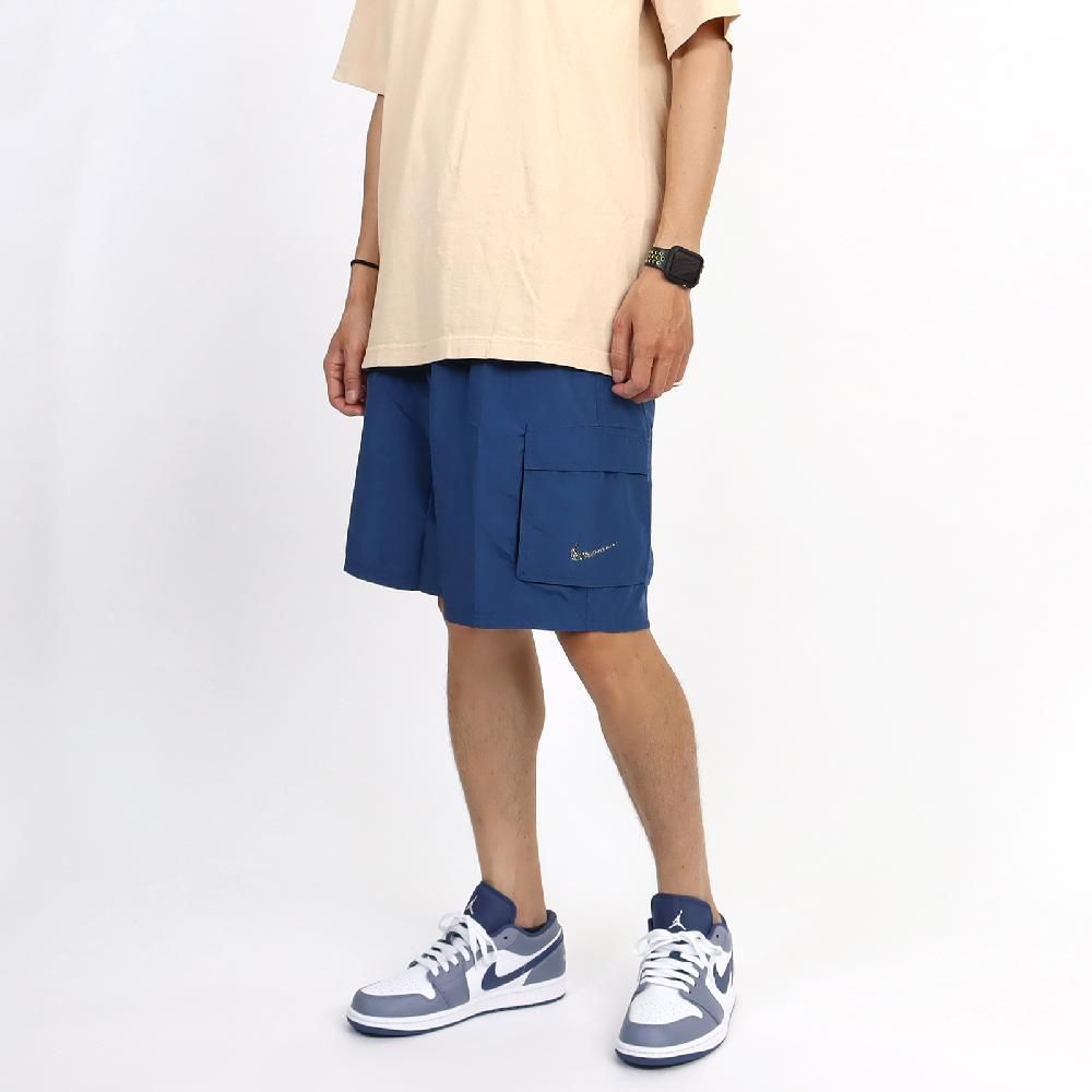 NIKE 耐吉   海灘褲 Swim 9吋 Volley Shorts 藍 男款 網眼布 短褲 側邊口袋 NESSE468-417