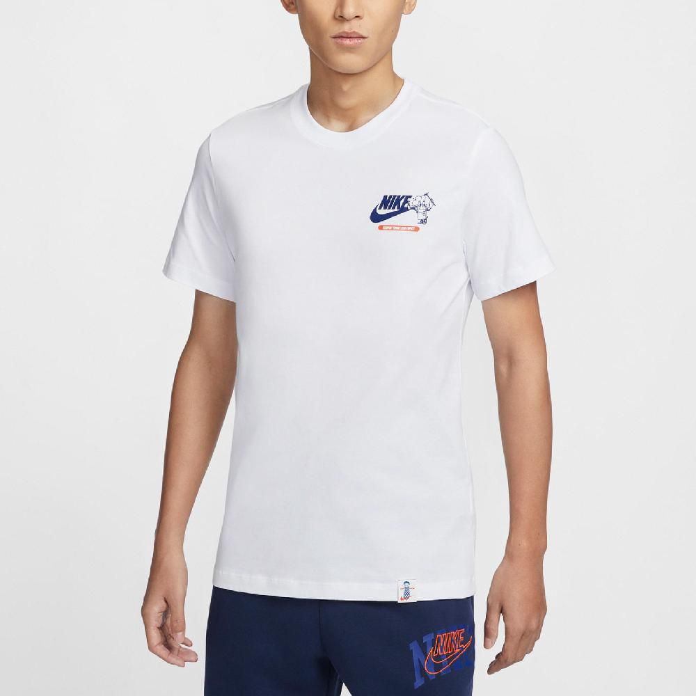 NIKE 耐吉   短袖 NSE Tee 男款 白 橘 藍 塗鴉 短T FV3755-100