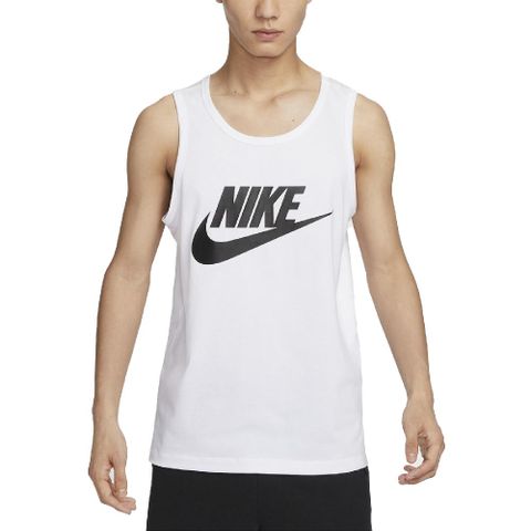 NIKE 耐吉 背心 NSW Tank Top 男款 白 黑 棉質 針織 無袖 AR4992-101