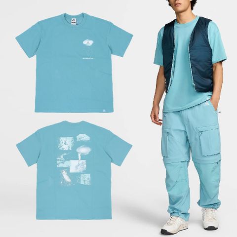 NIKE 耐吉 短袖 ACG Dri-FIT Tee 男款 藍 白 速乾 寬鬆 短T FZ5276-464