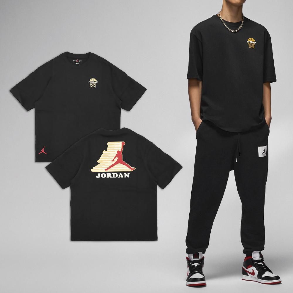 NIKE 耐吉   短袖 Jordan Greatness 1985 Tee 男款 黑 紅 喬丹 棉質 重磅 短T HM4901-010