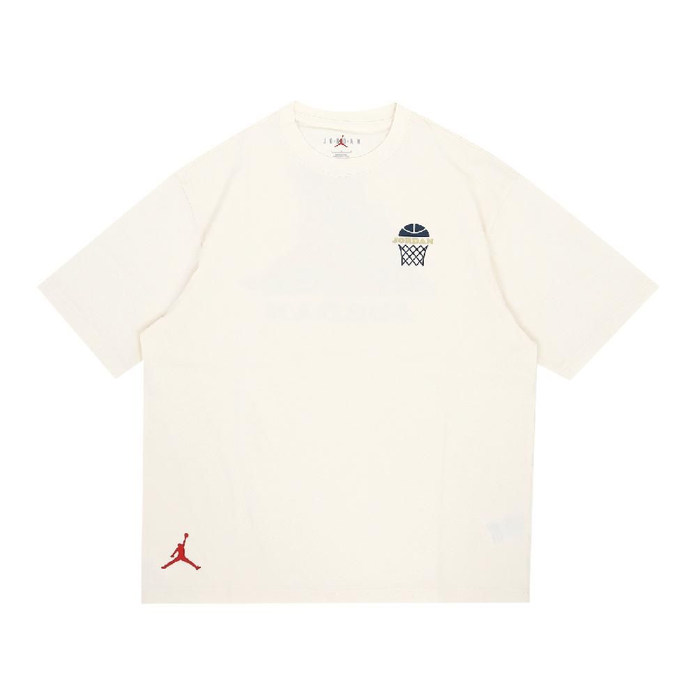 NIKE 耐吉   短袖 Jordan Greatness 1985 Tee 男款 米白 紅 喬丹 棉質 重磅 短T HM4901-110