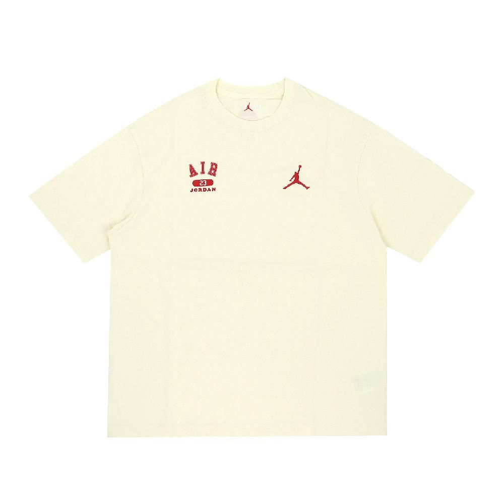 NIKE 耐吉   短袖 Jordan Tee 男款 米黃 紅 純棉 重磅 短T 棉T HQ1575-113