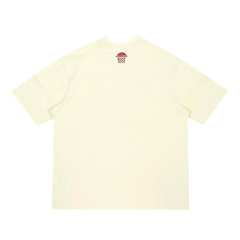 NIKE 耐吉   短袖 Jordan Tee 男款 米黃 紅 純棉 重磅 短T 棉T HQ1575-113