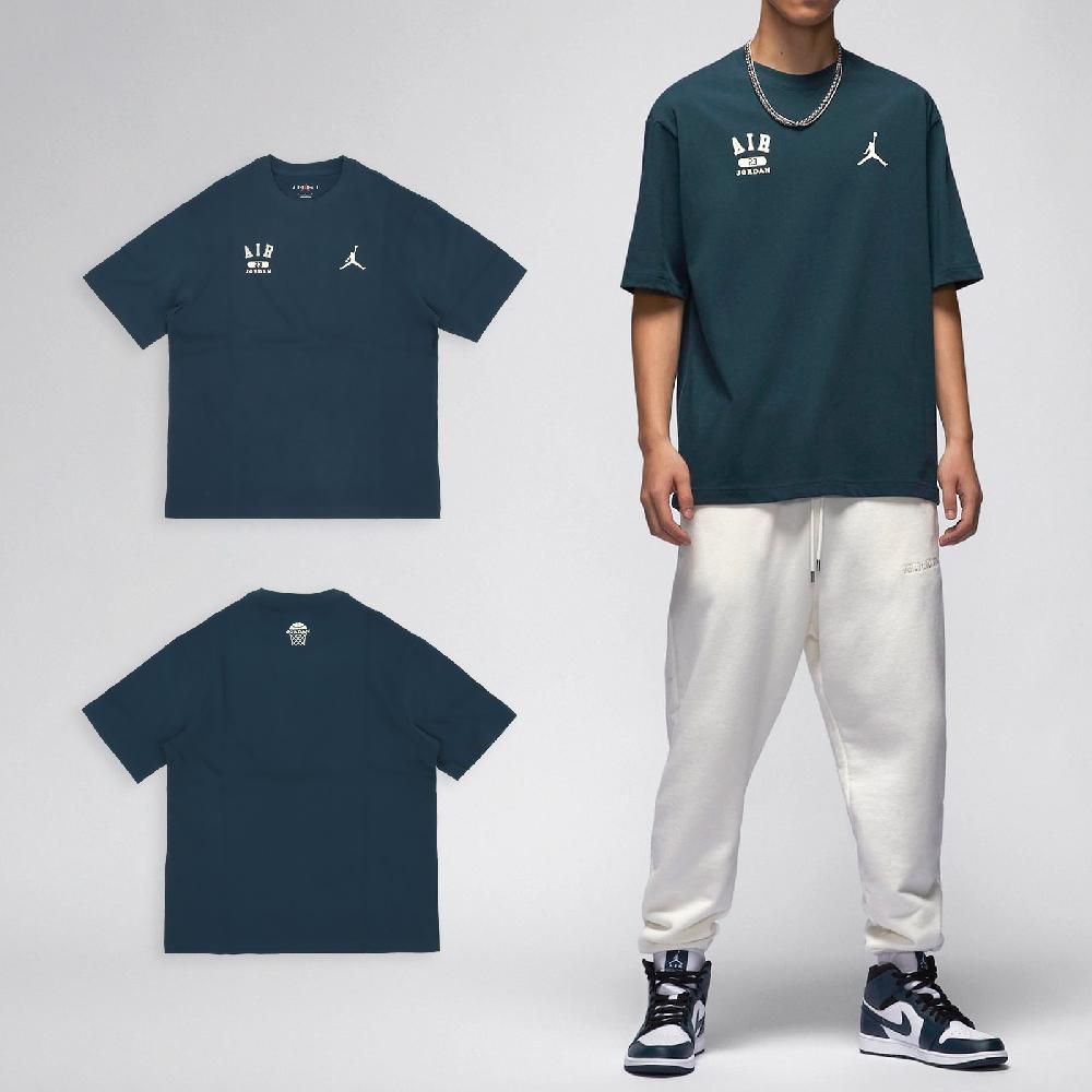 NIKE 耐吉   短袖 Jordan Tee 男款 藍 米黃 純棉 重磅 短T 棉T HQ1575-478