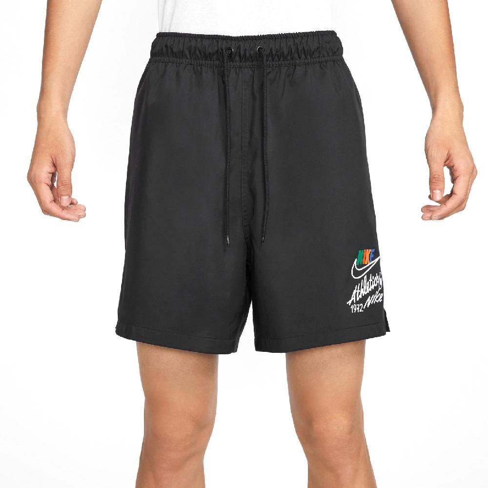 NIKE 耐吉   短褲 Club Flow Shorts 男款 黑 白 抽繩 褲子 FZ0771-010