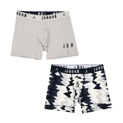 NIKE 耐吉 內褲 Jordan Flight Cotton Stretch Boxer 男款 灰黑 針織 四角褲 JD2433067AD-001