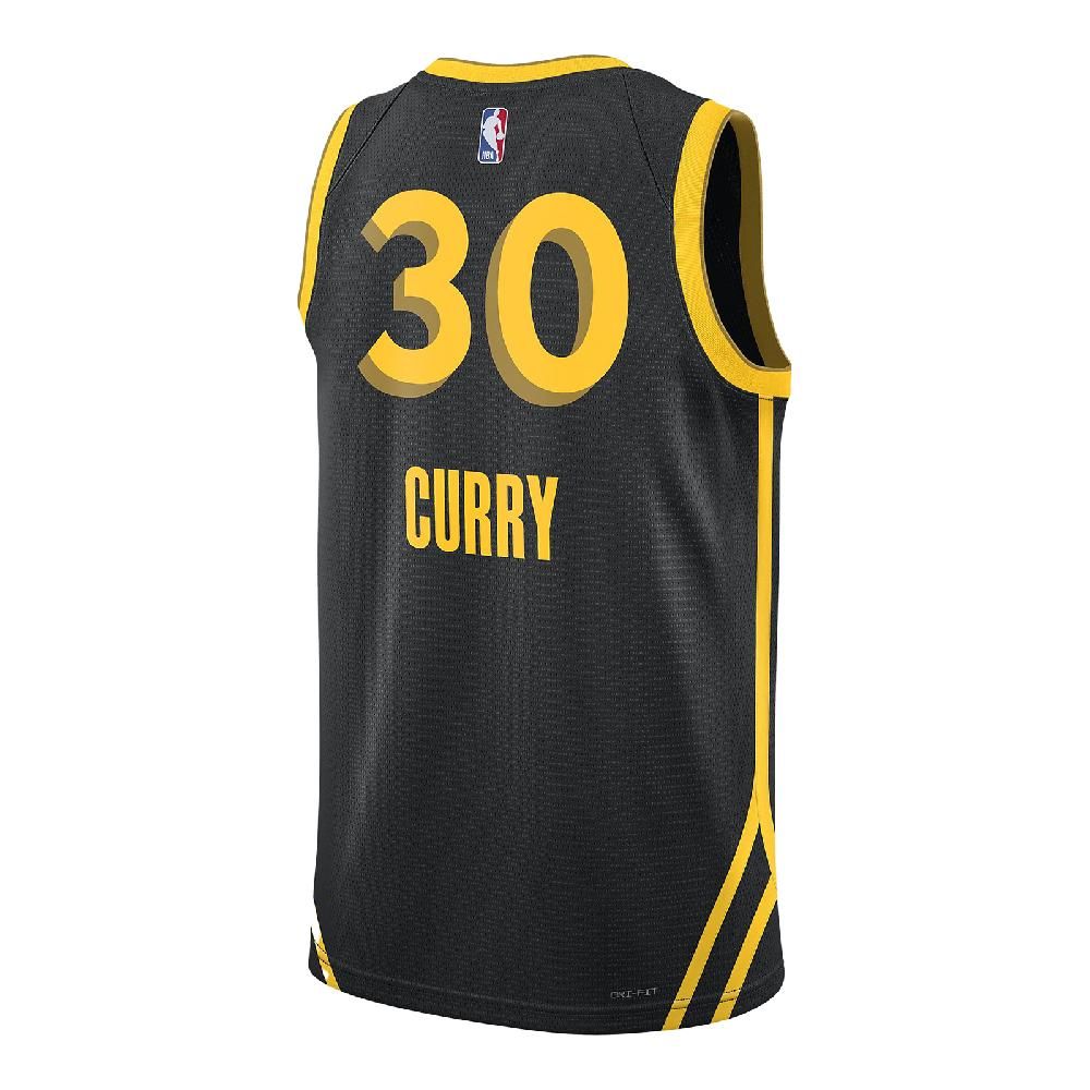 NIKE 耐吉   球衣 Stephen Curry Warriors 23/24 金州 勇士 城市版 NBA 黑 黃 DX8502-011