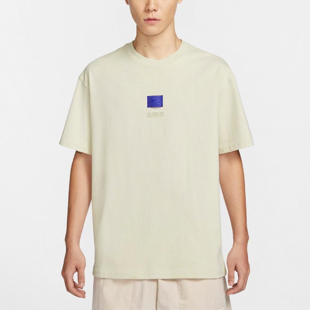 NIKE 耐吉   短袖 NSW Tee 男款 米白 藍 純棉 寬鬆 落肩 短T 棉T FZ5393-104