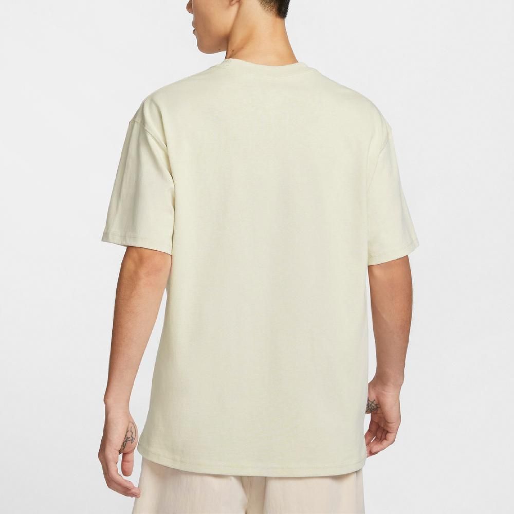 NIKE 耐吉   短袖 NSW Tee 男款 米白 藍 純棉 寬鬆 落肩 短T 棉T FZ5393-104