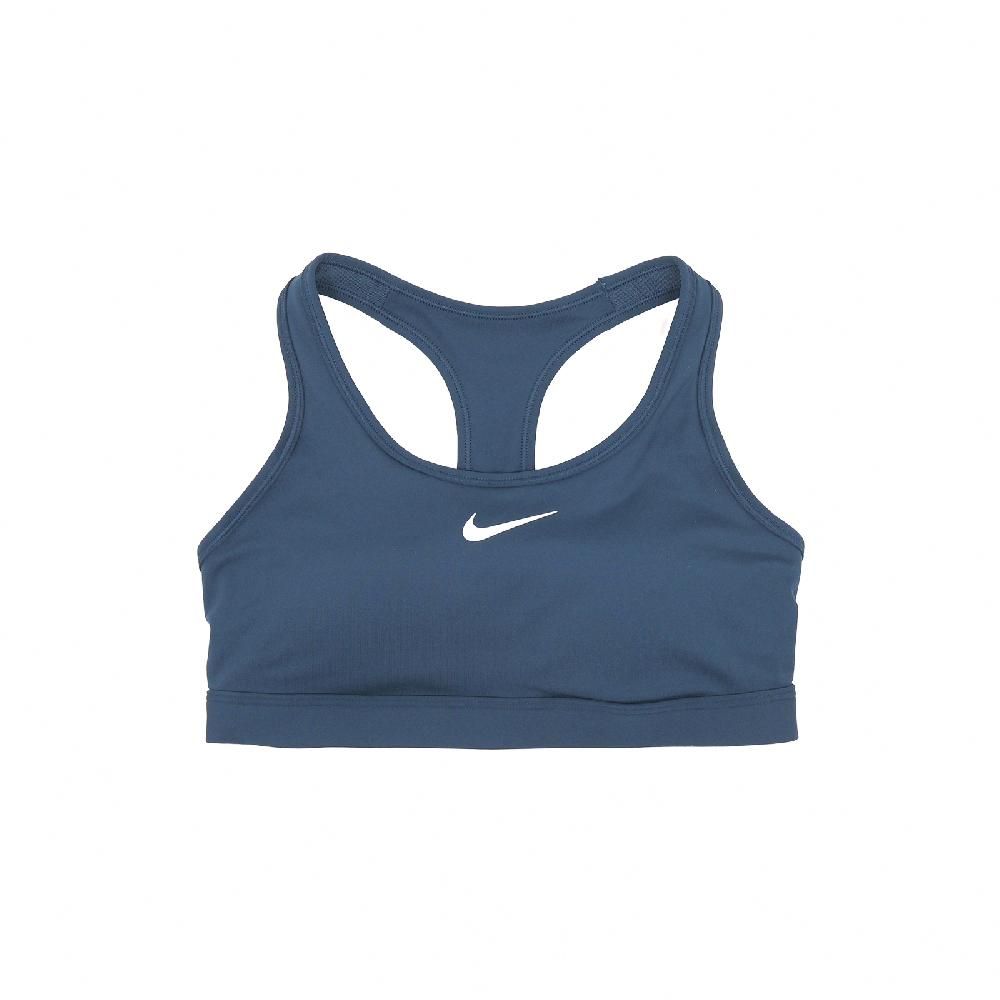 NIKE 耐吉 Nike 耐吉 運動內衣 Swoosh Sports Bra 藍 速乾 中強度支撐 健身 瑜珈 DX6822-478