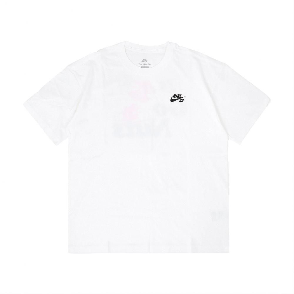 NIKE 耐吉 Nike 耐吉 短袖 SB Tee 白 男款 寬鬆 純棉 短T 上衣 花生 滑板 印花 HM4457-100