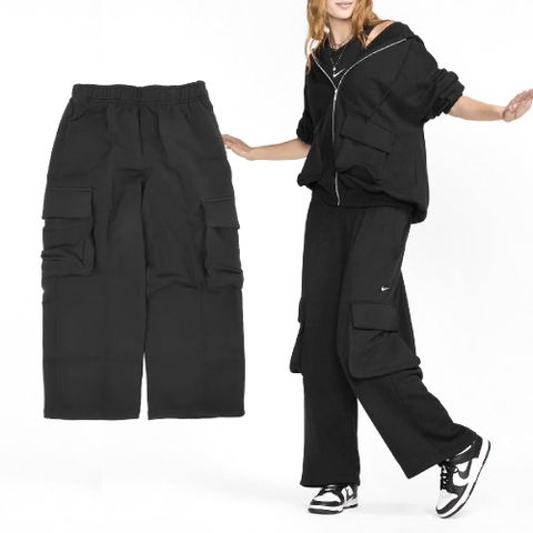 NIKE 耐吉 Nike 耐吉 長褲 NSW French Terry Pants 女款 黑 毛圈布 純棉 寬鬆 棉褲 FV7513-010