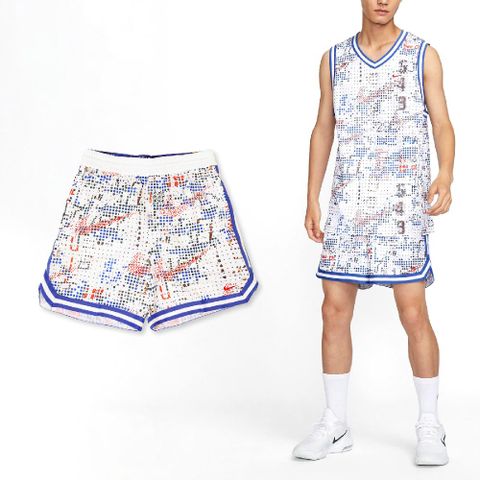 NIKE 耐吉 Nike 耐吉 球褲 DNA 6" Basketball Shorts 男款 藍橘 速乾 寬鬆 籃球 運動 短褲 FZ0686-100