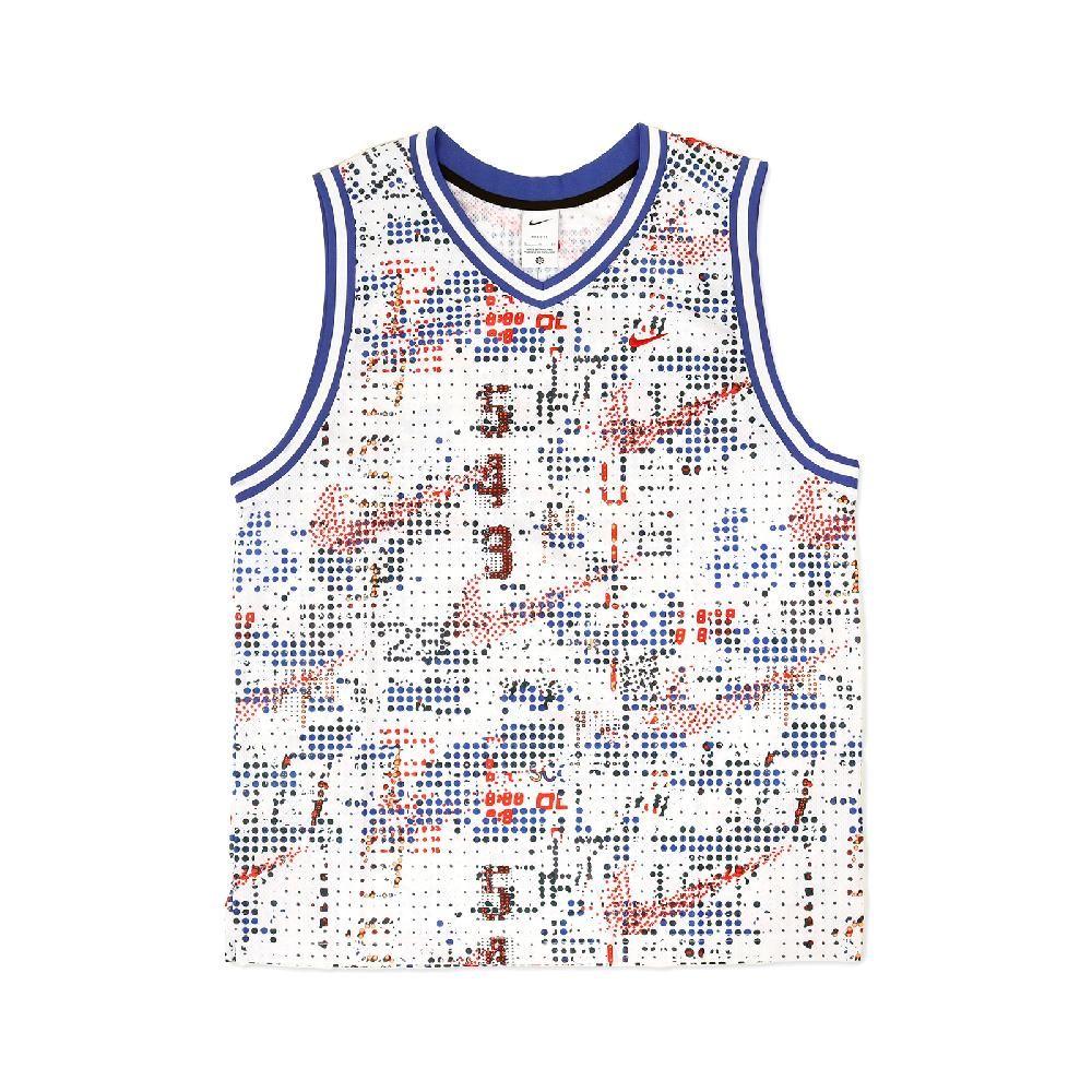 NIKE 耐吉 Nike 耐吉 球衣 DNA Basketball Jerseys 男款 藍橘 速乾 寬鬆 籃球 運動 背心 FZ0691-100