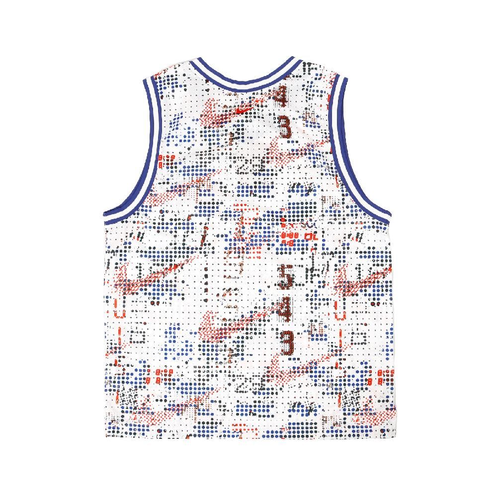 NIKE 耐吉 Nike 耐吉 球衣 DNA Basketball Jerseys 男款 藍橘 速乾 寬鬆 籃球 運動 背心 FZ0691-100